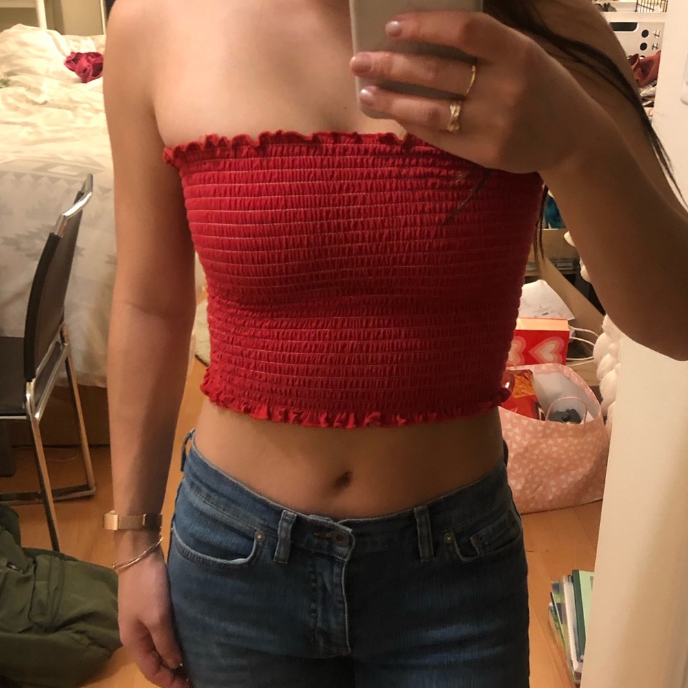 Red Brandy Melville crop top